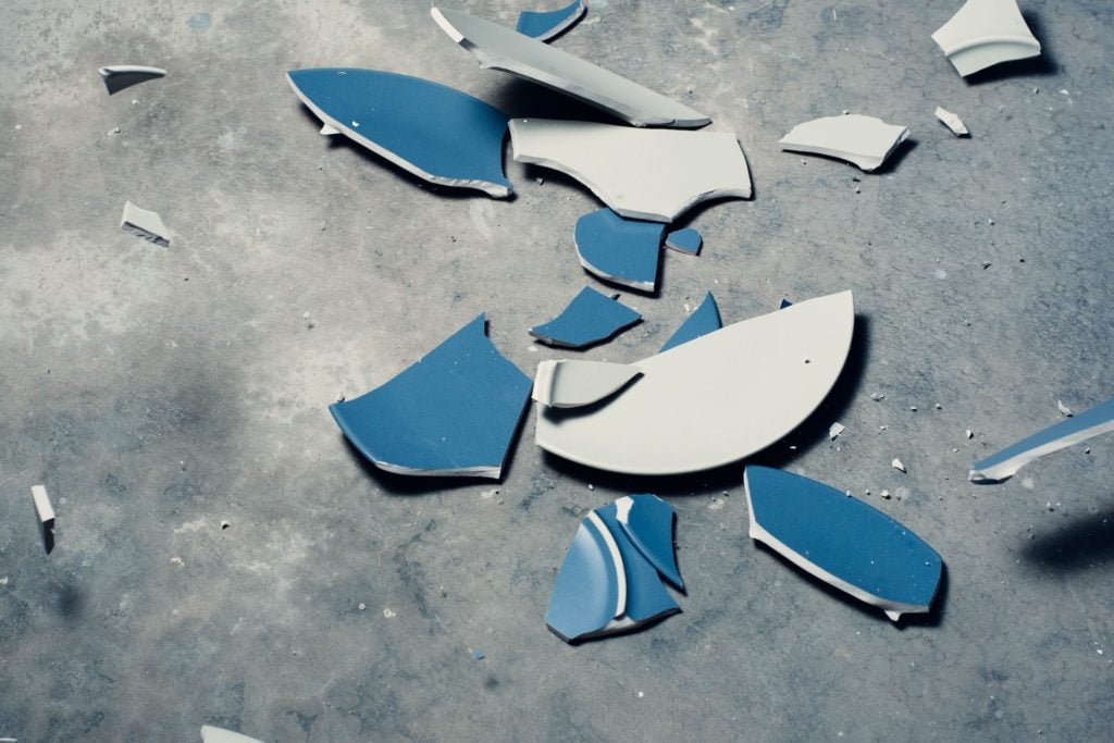 a shattered plate